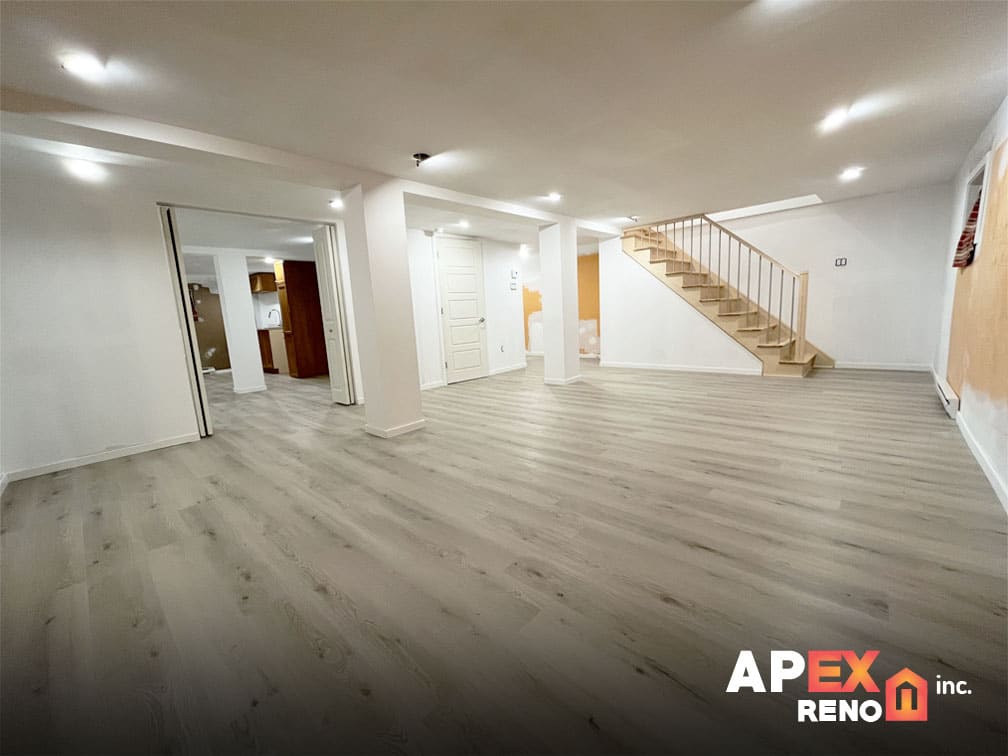 Apex Reno Ville Emard Quebec Duplex Conversion Basement Renovation Remodel