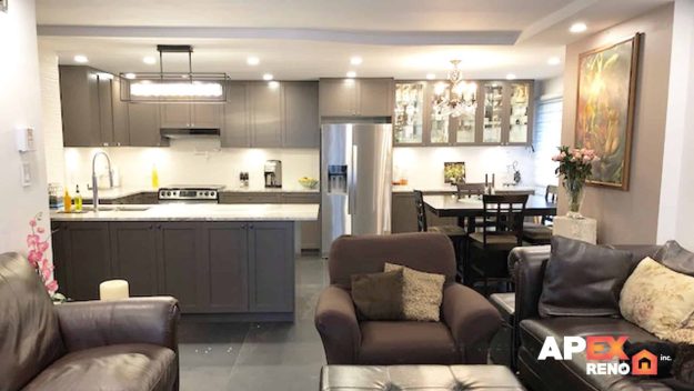 montreal renovation kitchen remodel heated floors apex reno general contractor