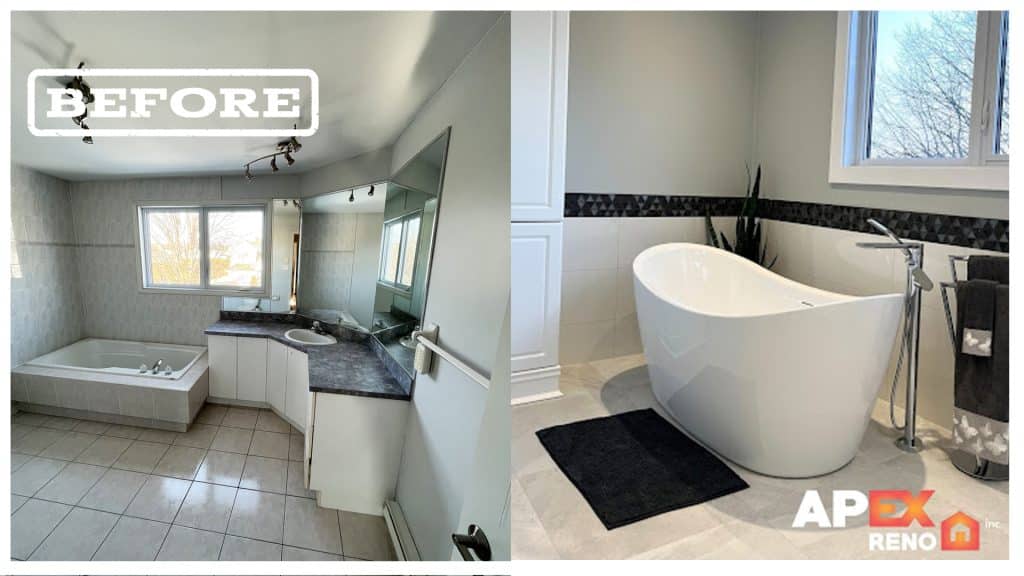 Bathroom Renovation in Île-Perrot, Montreal: From Dated and Dull to Modern and Luxurious!